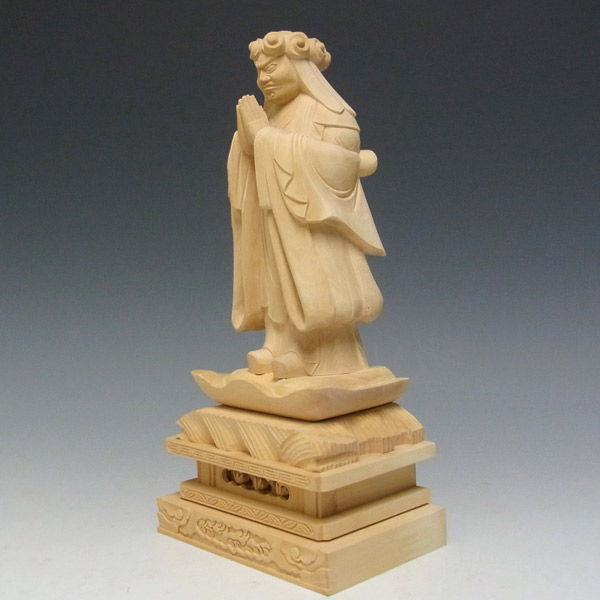 仏像 販売 龍祥-Ryusho- | 仏像や木彫り・縁起物などの販売・通販 / 柘植 鬼子母神 立像 27cm 木彫り 仏像
