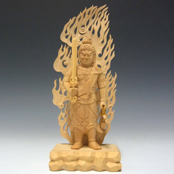 仏像 木彫り - 工芸品